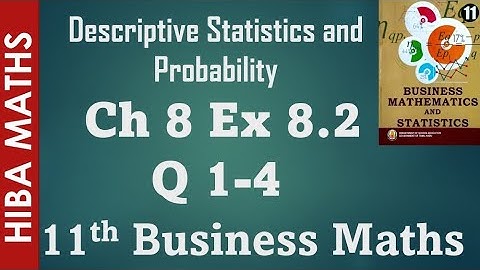 11th Business maths chapter 8 exercise 8.2 question 1-4 hiba maths tn syllabus