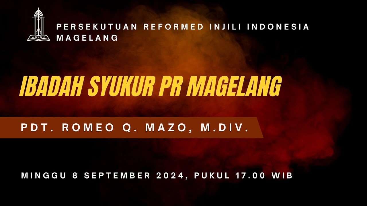 Ibadah Syukur PR Magelang 8 September 2024