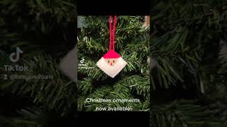 Plastic canvas Christmas ornaments now available