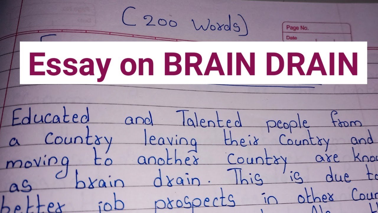 short essay about brain drain