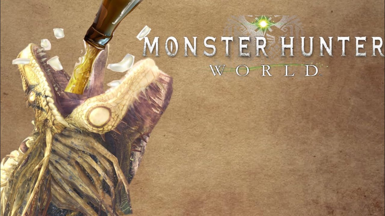 lets play a little game DRINKING FOR MY FRIEND WHO WAS EATEN ALIVE Monster Hunter: World Story Mode Part 3