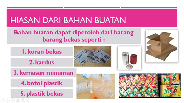 Kerajinan yang terbuat dari bahan alam dengan bahan buatan