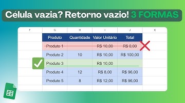 Célula Vazia? Retorno Vazio! 3 Formas Para Lidar com Células Vazias no Planilhas Google