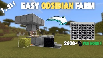 BEST OBSIDIAN FARM TUTORIAL IN MINECRAFT BEDROCK 1.21 | ULTIMATE OBSIDIAN FARM!