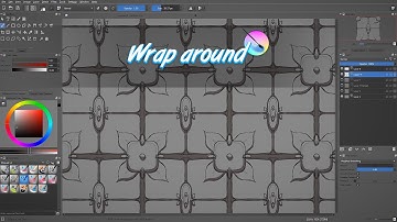 Krita tutorial: Draw tiling patterns with the wrap around mode