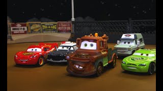 MATER does some TRACTOR TIPPING & has to answer to MISS FRITTER @ THUNDER HOLLOW SMASH & CRASH DERBY