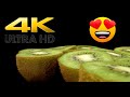 Cinematic 4k of super close up of kiwi fruitsr