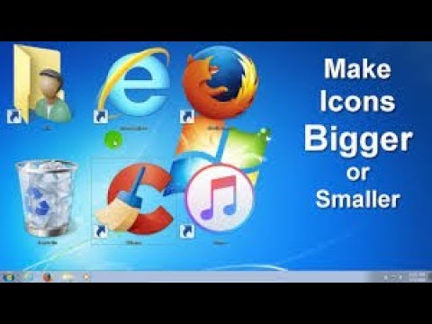 कंप्यूटर में डेस्कटॉप ऑईकॉन को बड़ा या छोटा कैसे करें। How to change size of desktop icon ?