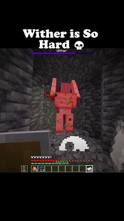 the wither is so hard 💀 #minecraft #minecraftmeme