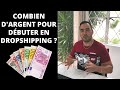 Combien dargent pour dbuter en dropshipping