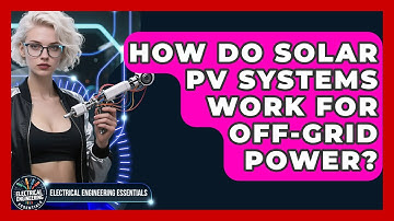 How Do Solar PV Systems Work For Off-grid Power? - Electrical Engineering Essentials