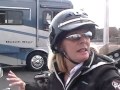 Victory police motorcycles and donna from ride like a pro
