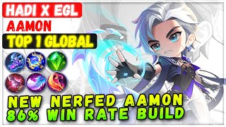 New Nerfed Aamon 86% Win Rate Build [ Top 1 Global Aamon ] Hadi X EGL  - Mobile Legends Emblem Build