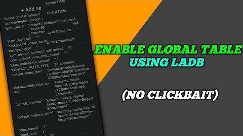 Tutorial How To Unlock Global Table/Secure Table If You Want To Know Watch The Vedio Until The End