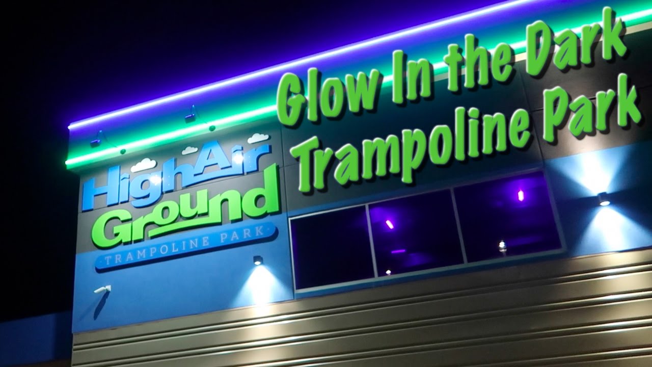 Glow in the Dark Trampoline Park! YouTube
