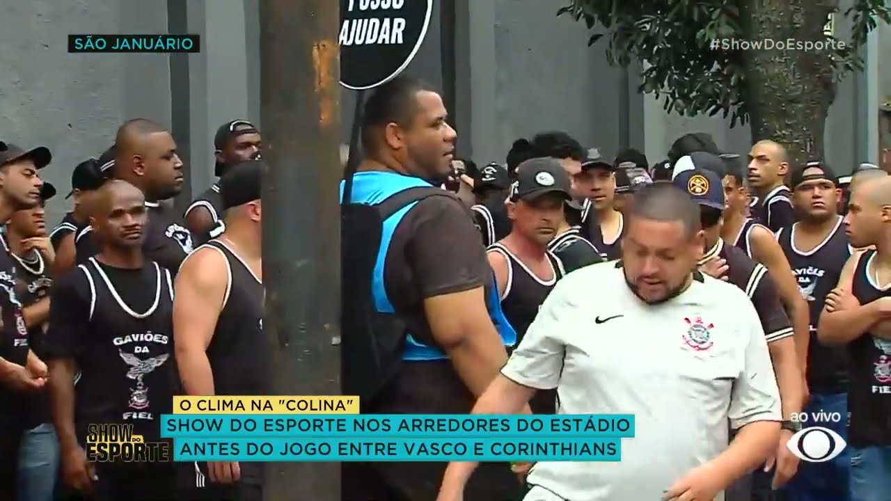 Veja como é a chegada da torcida do Corinthians a São Januário, casa do Vasco