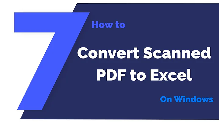 Best Way to Convert Scanned PDF to Excel | PDFelement 7