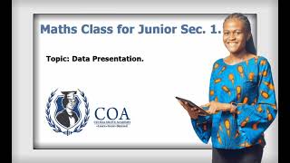 JSS 1 Maths Lesson 39 - Data Presentation. Like, Share And Subscribe.