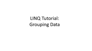 C# LINQ Tutorial #9 | Grouping