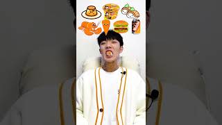 Random Orange Food Mukbang 