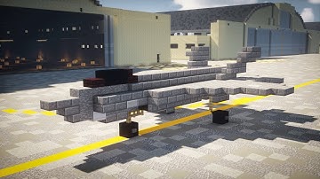 Minecraft F-35 Lighting II Fighter Jet Tutorial (2019)