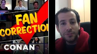 Fan Correction: Andy's Dreidel Was In The Wrong Order! | CONAN on TBS