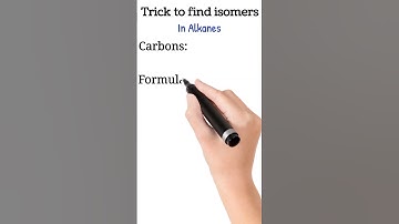 Trick to find isomers in Alkanes #isomers #tricks #trickforisomers #chemistrytricks #chemistry