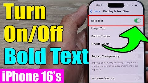 🔠 iPhone 16/16 Pro Max: How to Enable/Disable BOLD TEXT 📖