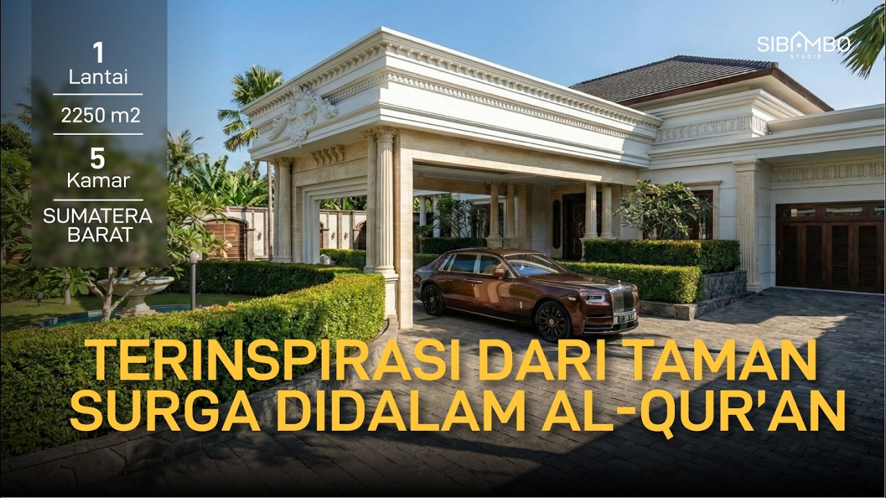 Desain Rumah Klasik, Mewah Satu Lantai, Luas Lahan 2250 m2 | Cerita Rumah: Eden House