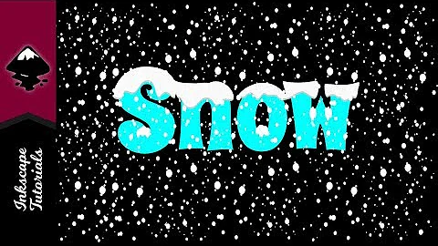 Inkscape Tutorial: Snow text effect snow caps vector snowy background (Episode #103) @Ardent Designs