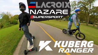 Electric skateboard x Kuberg Ranger - Fast Ride in Dallas Park - Esk8 Ebike - 18s