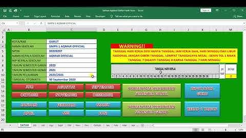 ✅ Aplikasi Rekapitulasi Absensi Guru dan  Pegawai Menggunakan Excel Otomatis,