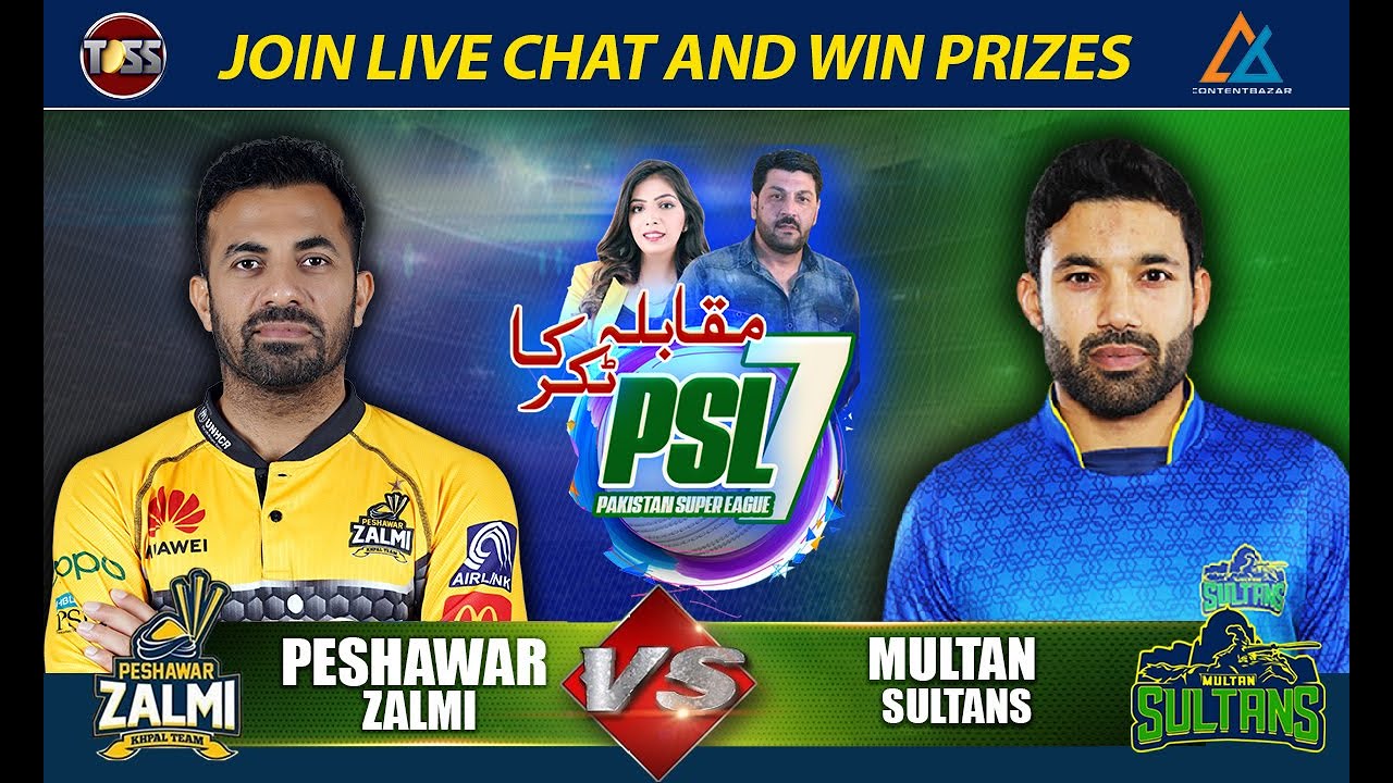 PTV Sports Live PSL Live match today Multan Sultans vs Peshawar