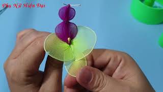 How to make Orchid  nylon flowers