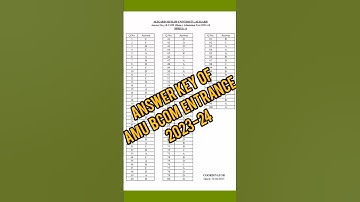 Answer Key of AMU BCom Entrance 2023-24