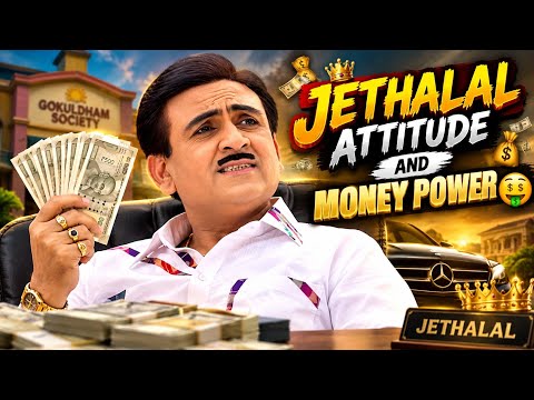 😎 Jethalal Attitude and 💸😈 money power video | Bahut Paisa hai mere pass 🤑 | #attitude #jethalal 