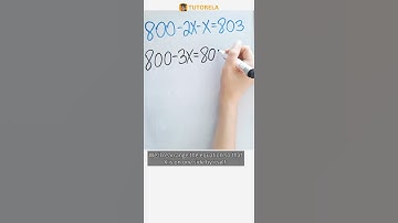 Solve 800 - 2x - x = 803: A Step-by-Step Guide #Math #LinearEquations(oneVariable)