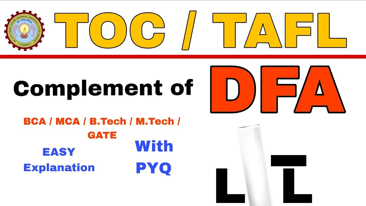 Complement of DFA Explained || TOC / TAFL || Easy Example & Properties ...
