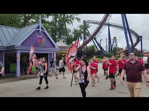 Hiland High School Marching Red Hawks Performing at Cedar Point 2023