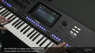 Video thumbnail of "Audio Link MultiPad - trigger your own audio files with MultiPads. Yamaha Genos"