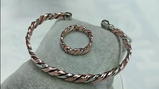 كيف يتم صناعة سوار  براسلي وخاتم من نحاس وفضة /بطريقة احترافية 2022| How to make a Brasley bracelet