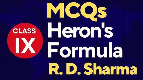 MCQs on Heron’s Formula | Class 9 Maths | R.D. Sharma | Arunodaya Education