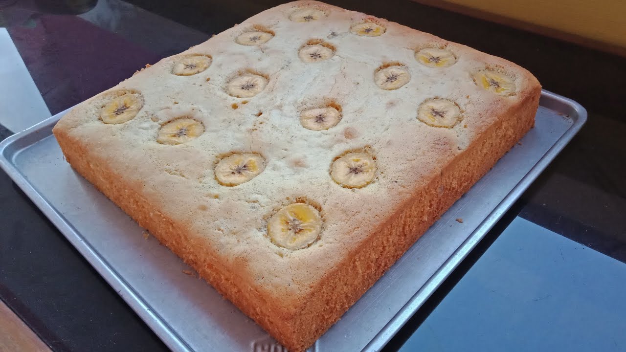 Cake Pisang Topping Pisang Banana Cake Recipe Youtube