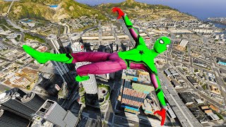 GTA 5 Epic Ragdolls Spiderman Building Fails With GTA PLUMBER LIVE (Funny Moments)