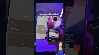 Increase Flashlight Brightness Samsung vs. iOS 18 #samsungtips #samsungtricks #samsungtutorial