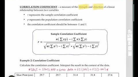 Section 9.1 Notes Correlation - Statistics