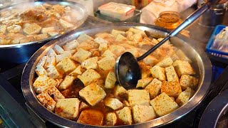 Taiwanese Street FoodSpicy Stinky Tofu,Spicy Duck Blood Jelly,Sausage,Fried Rice/麻辣臭豆腐,麻辣鴨血,傳統香腸,炒飯