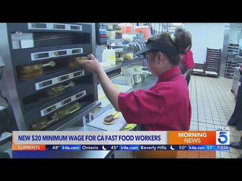 New California 20 Minimum Wage For Fast Food Workers Begins