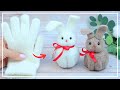 Новая идея из перчатки! 🧤 Как сделать милого Зайчика 🐇  Весенние поделки 💛 Cute Bunny making DIY
