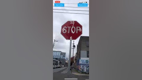 Stop sign as Unity AR image recognition